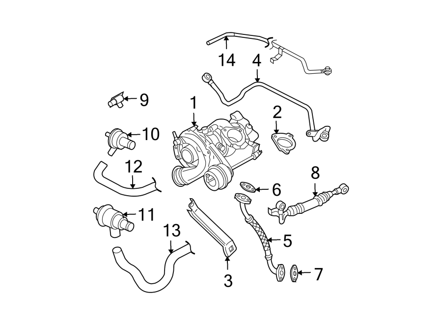 Volkswagen Jetta Wagon Pressure Line. Turbocharger Intercooler Pipe ...